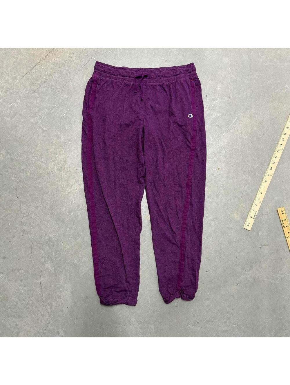 Y2K Women's Champion Purple Athletic Sweatpants Sized Large